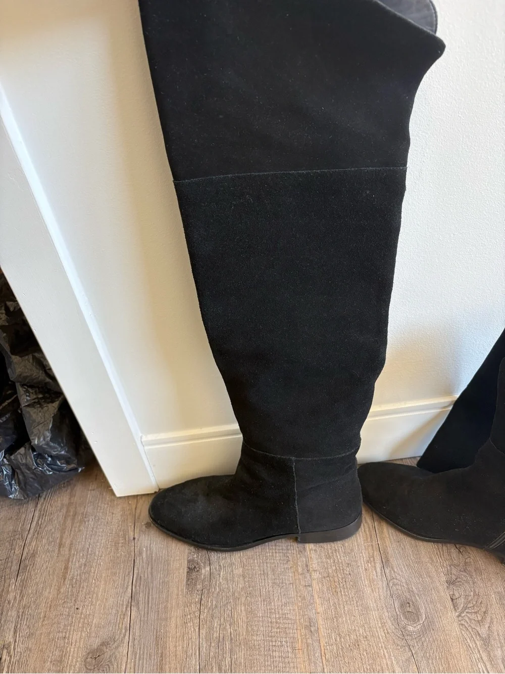 Black Suede over the knee Women's Boots